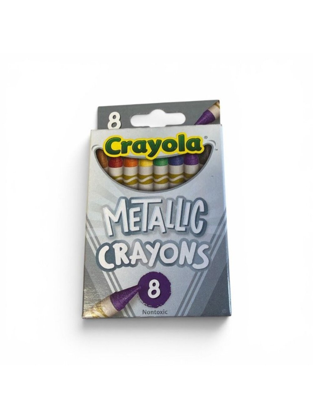 Crayola Metallic Crayons 8 Assorted Colors Nontoxic Made In USA Shimmery & Slick